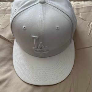 White LA Dodger Baseball Cap